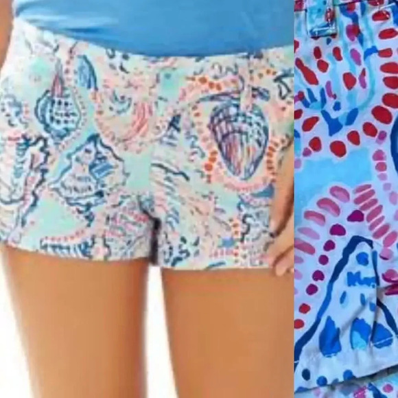 Lilly Pulitzer The Walsh Short Shell Me About It Size 0 Multicolor Summer Casual - Picture 1 of 5